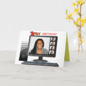 Zomy誕生日おもしろいビデオ会議コールサタイヤ カード (黄色い花)