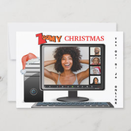 Zomy Christmas Call Video Conference Sathire カード