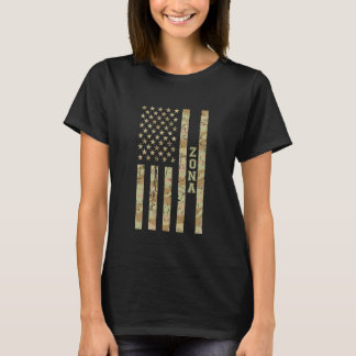 Zona Arizona Region Desert Camo Distressed America Tシャツ