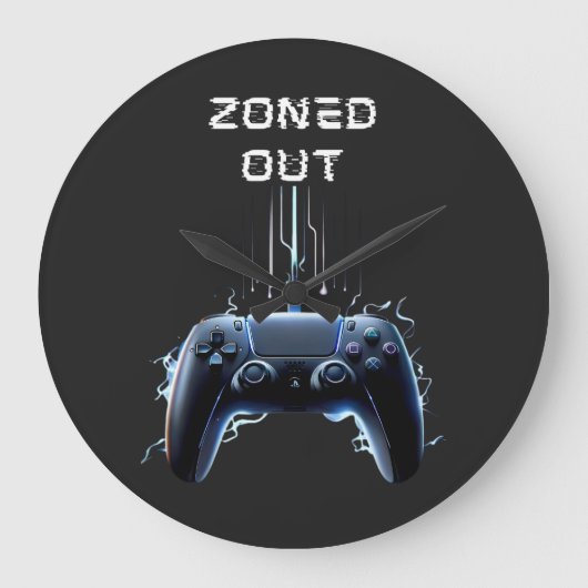 Zoned Outゲーマールームの設定 ラージ壁時計 (正面)