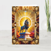 Zonnige Leeuw Wenskaart – Koninklijke Kracht カード (正面)