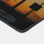 Zonsondergang met windmolen, Rustgevend relaxt. デスクマット (コーナー)