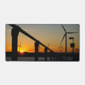 Zonsondergang met windmolen, Rustgevend relaxt. デスクマット (正面)