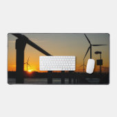 Zonsondergang met windmolen, Rustgevend relaxt. デスクマット (キーボード&マウス)