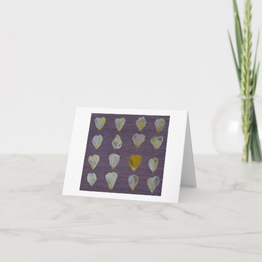 Zontaの黄色のバラの花びらのメッセージカード カード (正面)