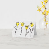 Zontaの黄色バラのメッセージカード カード (黄色い花)