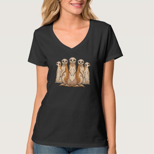 Zoo Animal  Cute Meerkats Africa Safari Meerkat Tシャツ (正面)