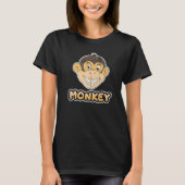 Zoo Animal Monkey Chimpanzee Cute Monkey Tシャツ (正面)