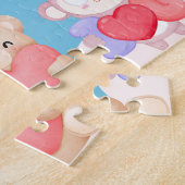 Zoo Animal Valentine's Day Custom Kid Puzzle  ジグソーパズル (側面)