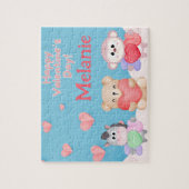 Zoo Animal Valentine's Day Custom Kid Puzzle  ジグソーパズル (縦)