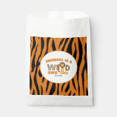 ZOO Animals Tiger Stripes WILD ONE 1st Birthday  フェイバーバッグ (正面)