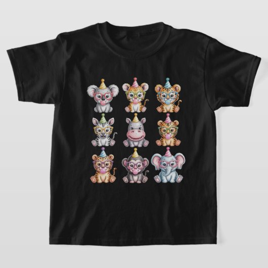 Zoo Animals Wildlife Birthday Party Zoo Day Tシャツ (レイダウン)