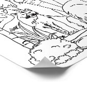 Zoo Art Coloring Art Zoo誕生日ワークシートActivi ポスター (角)