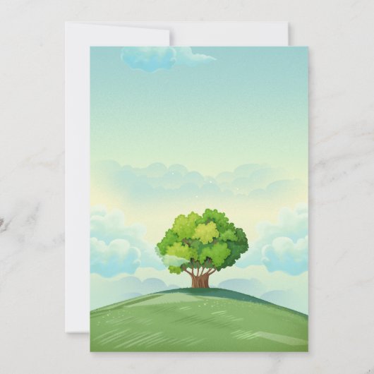 Zoo cartoon cute animals 招待状 (裏面)