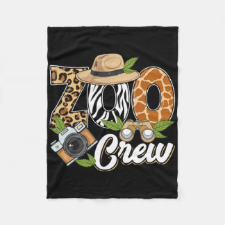 Zoo Crew Safari Animals Wildlife Animal Wild Field フリースブランケット