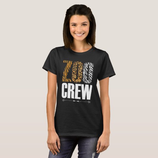 Zoo Crew Safari Zoologist Animals Tシャツ (正面フル)