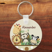 ZOO CREW (Tan)お気に入り/名前タグ キーホルダー (正面)