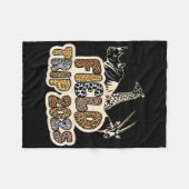 Zoo Field Trip Squad Field Day 2025 Matching Teach フリースブランケット (正面(横))