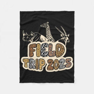 Zoo Field Trip Squad Field Day 2025 Matching Teach フリースブランケット