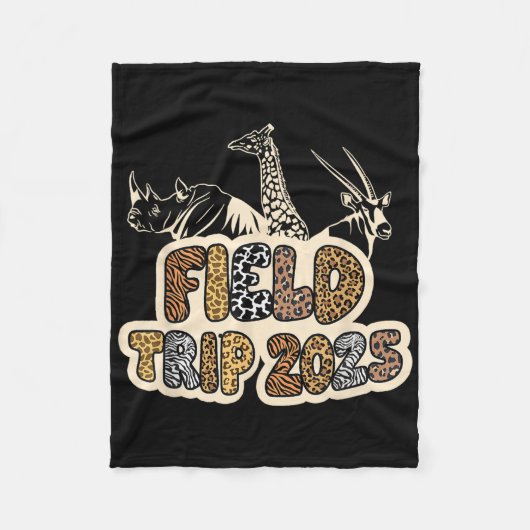 Zoo Field Trip Squad Field Day 2025 Matching Teach フリースブランケット (正面)