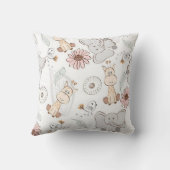 Zoo Friends装飾用クッション16インチx 16インチ クッション (裏面)