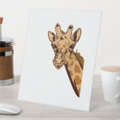 Zoo Giraffe Animal - African Savanna Zookeeper Saf 台座サイン (インサイチュ)