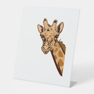 Zoo Giraffe Animal - African Savanna Zookeeper Saf 台座サイン