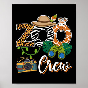 Zoo Giraffe Crew Safari Animal Zoo Keeper Kids Fie ポスター