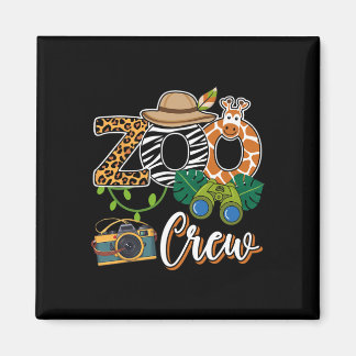 Zoo Giraffe Crew Safari Animal Zoo Keeper Kids Fie マグネット