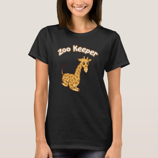 Zoo Keeper Giraffe Safari Animal Tシャツ (正面)