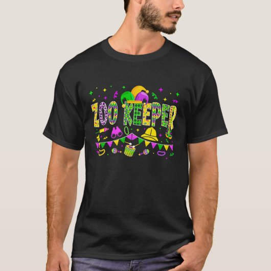Zoo Keeper  Mardi Gras Carnival Party Women Men Tシャツ (正面)