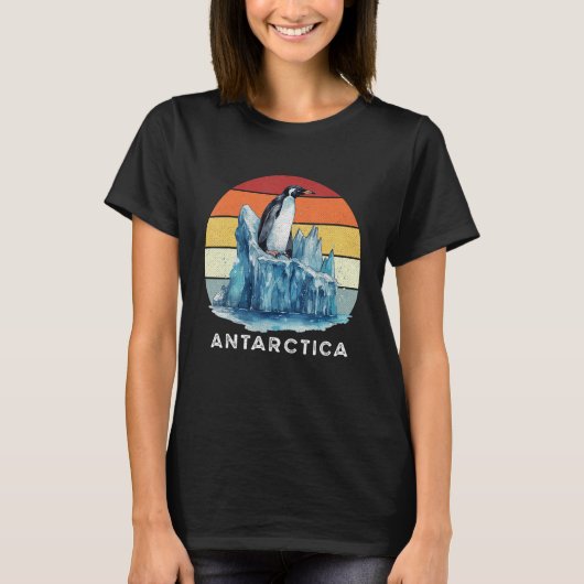 Zoo Keeper Penguins Retro Antarctica Vintage Pengu Tシャツ (正面)