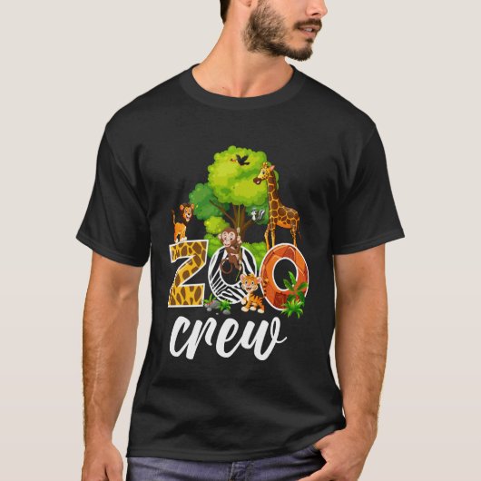 Zoo Keeper Safari Wildlife Jungle Animals Zoo Crew Tシャツ (正面)