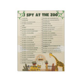 Zoo Scavenger Hunt Educational ノートパッド (回転)