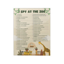 Zoo Scavenger Hunt Educational