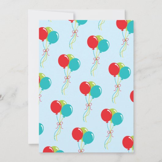 Zoo Train 1st誕生日 招待状 (裏面)