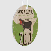 Zoo Vintage Travel Posterを参照する。 オーナメント (正面)