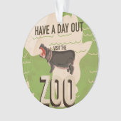 Zoo Vintage Travel Posterを参照する。 オーナメント (正面)