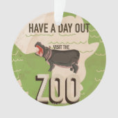 Zoo Vintage Travel Posterを参照する。 オーナメント (正面)