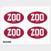 Zoo Zoomass Amherstオーバルバンパーステッカー 楕円形シール (シート)