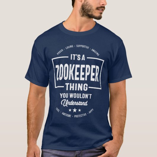 Zookeeperギフトおもしろい職種 Tシャツ (正面)