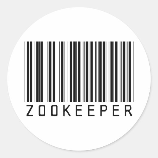 Zookeeperバーコード ラウンドシール (正面)