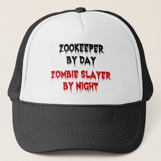 Zookeeper by Day Zombie Slayer by Night キャップ (正面)