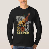 Zookeeper Costume African Animals Savanna Zoo Keep Tシャツ (正面)
