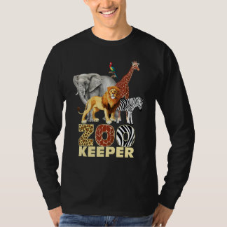Zookeeper Costume African Animals Savanna Zoo Keep Tシャツ