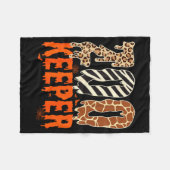 Zookeeper Funny Halloween Costume Zoo Keeper Anima フリースブランケット (正面(横))