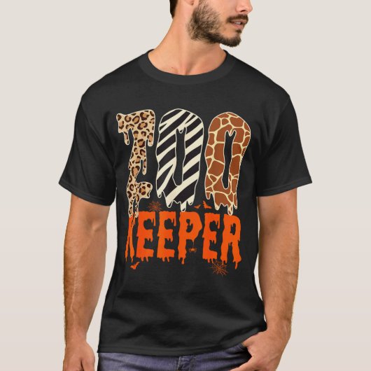 Zookeeper Funny Halloween Costume Zoo Keeper Anima Tシャツ (正面)