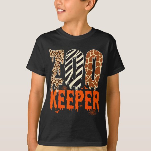 Zookeeper Funny Halloween Costume Zoo Keeper Anima Tシャツ (正面)