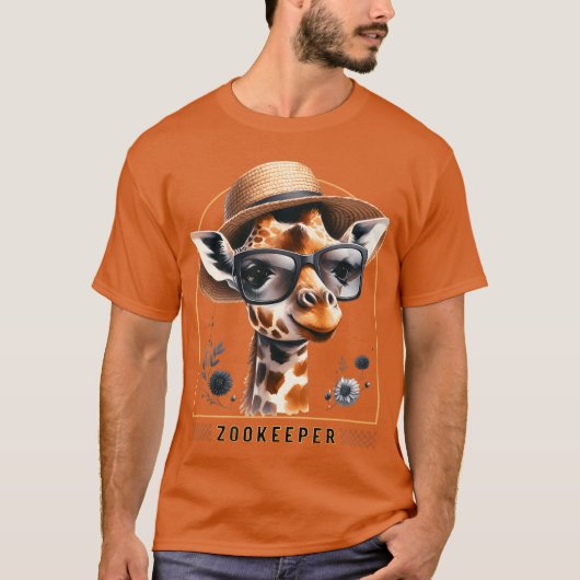 Zookeeper Giraffe Safari Zoo Keepeer Tシャツ (正面)