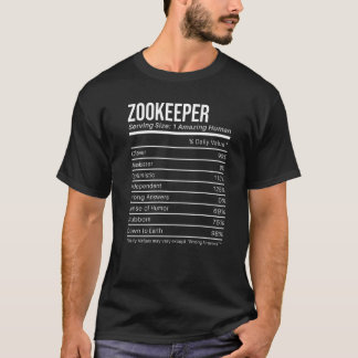 zookeeper Nutritional Values  Nutrition Facts Tシャツ